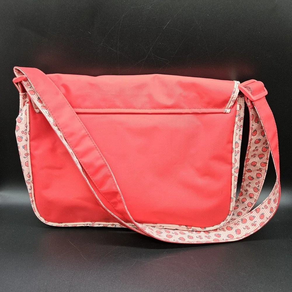 VTG Sanrio Hello Kitty Messenger Shoulder Bag Red Apple Gingham Laptop Y2K